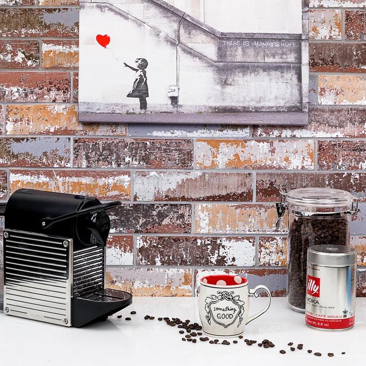 Metro 2" x 9" Terra Cotta Subway Tile in Red/White