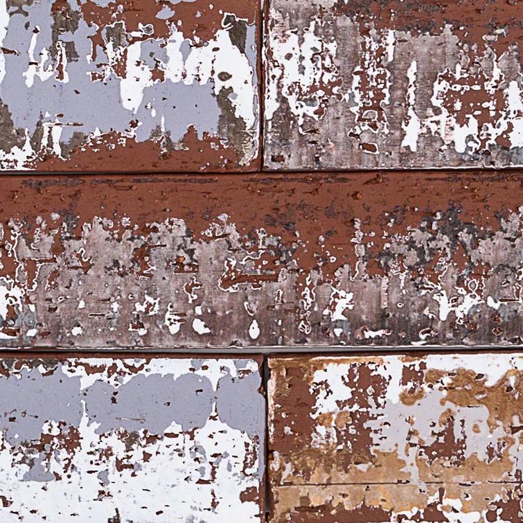 Metro 2" x 9" Terra Cotta Subway Tile in Red/White