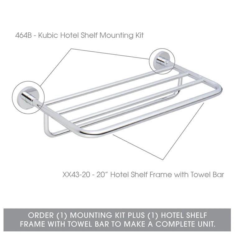 Universal 24" Hotel Shelf Frame with Towel Bar