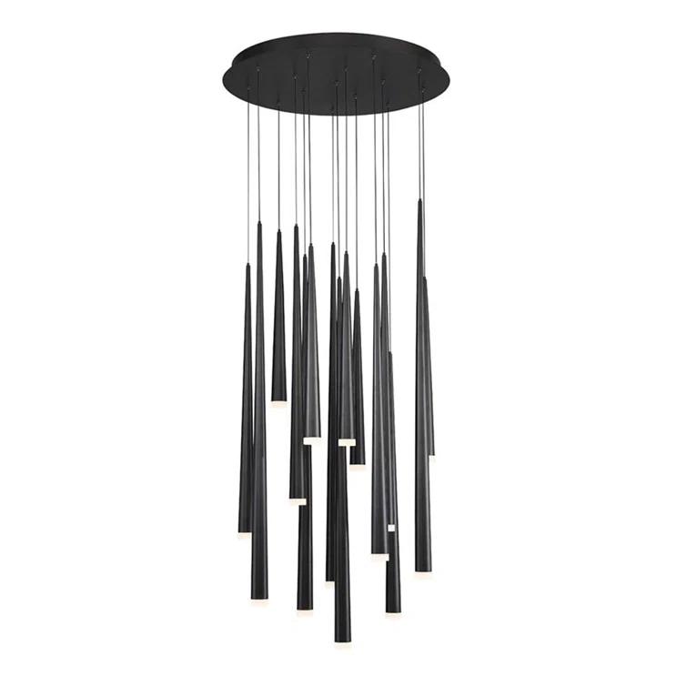 Cascade 15 - Light Dimmable LED Tiered Chandelier