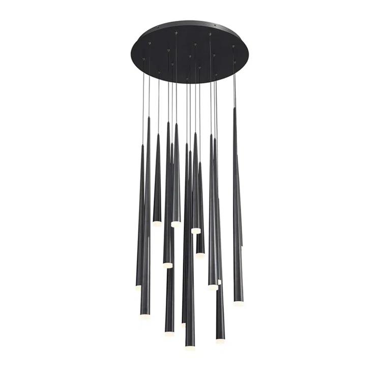 Cascade 15 - Light Dimmable LED Tiered Chandelier