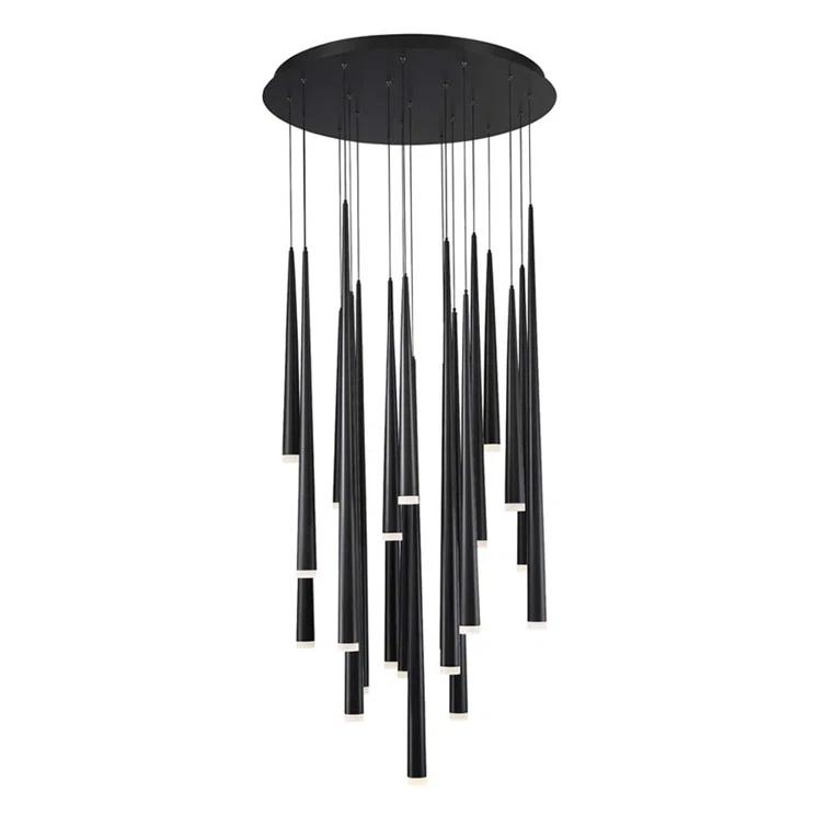 Cascade 21 - Light Polished Nickel LED Cluster Pendant
