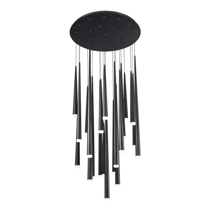 Cascade 21 - Light Polished Nickel LED Cluster Pendant