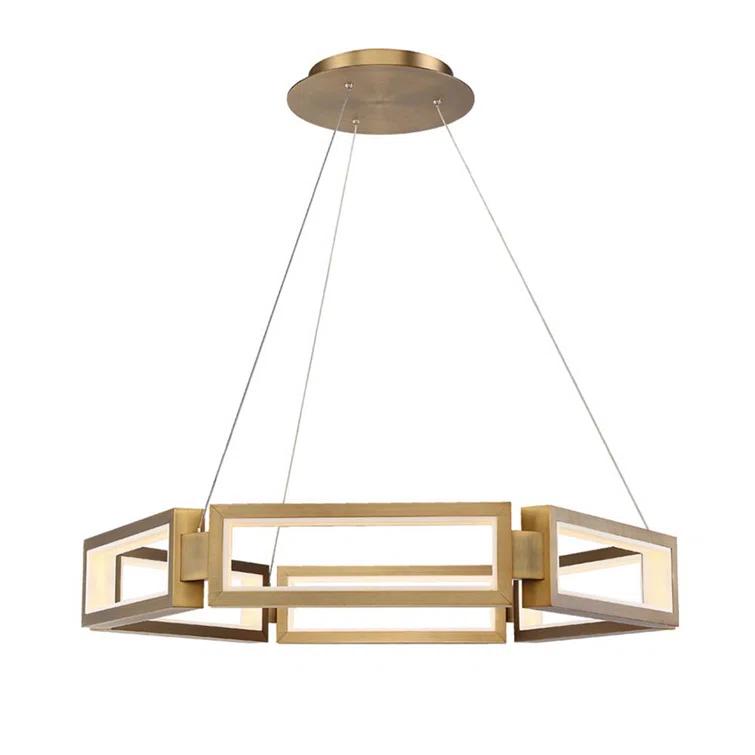 Modern Forms Mies 6 - Light Dimmable LED Geometric Chandelier