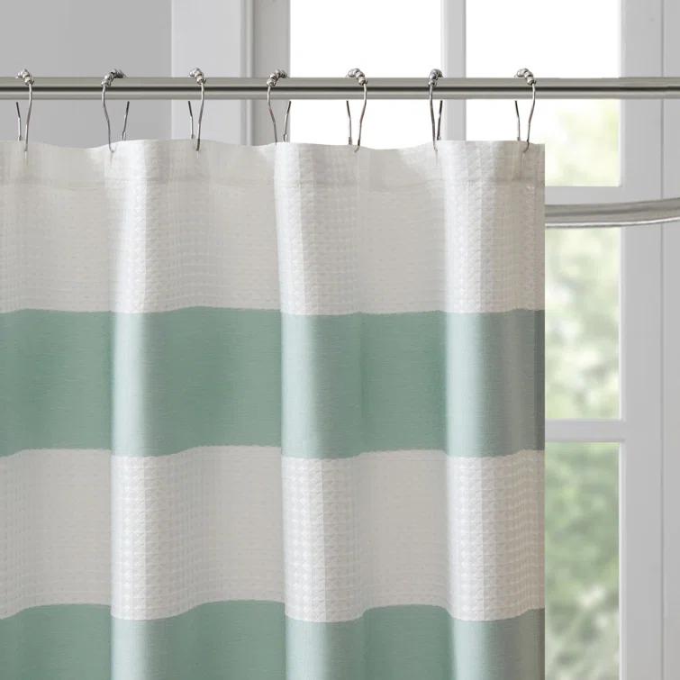Spa Waffle Shower Curtain with 3M Treatment