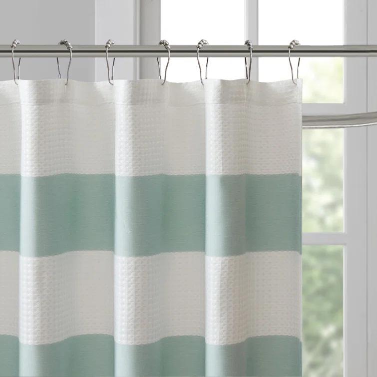 Spa Waffle Shower Curtain with 3M Treatment