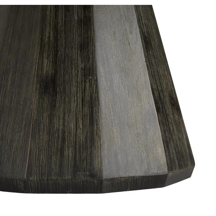Songhai 47.5" Round Dark Ash Wood Dining Table