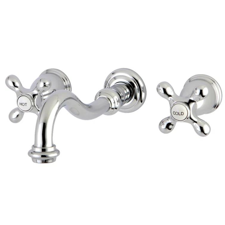 Kingston Brass Vintage Two-Handle 3-Hole Wall Mount Bathroom Faucet
