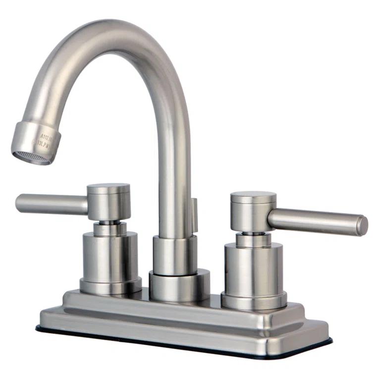 South Beach Centerset Bathroom Faucet with Drain Assembly