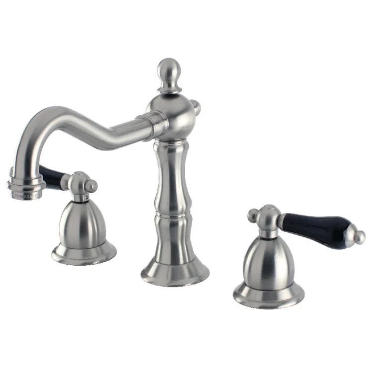 Kingston Brass Duchess Two-Handle 3-Hole Deck Mount Widespread Bathroom Faucet with Brass Pop-Up Drain