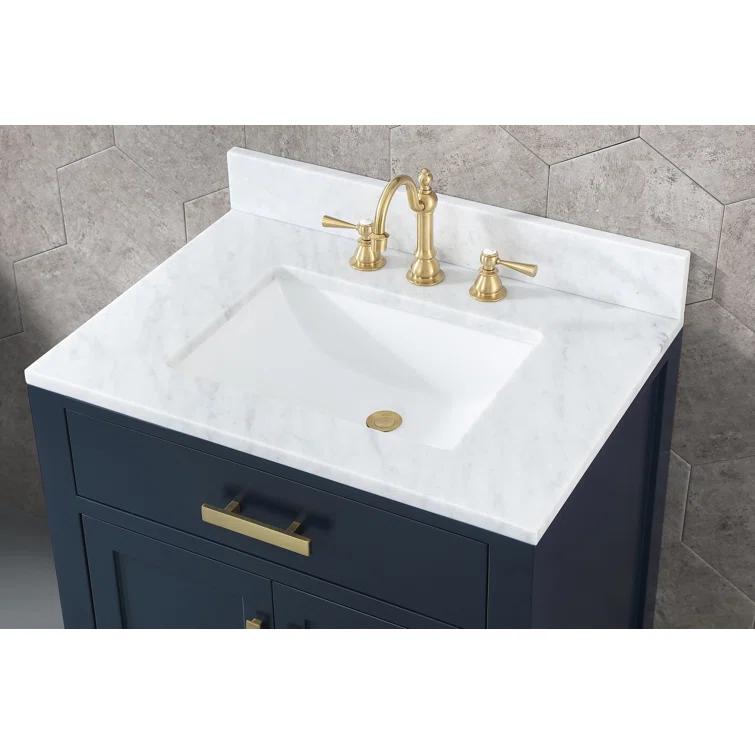 Water Creation  Satin Brass High Arc Torch Lever Handle True Brass Lavatory Faucet