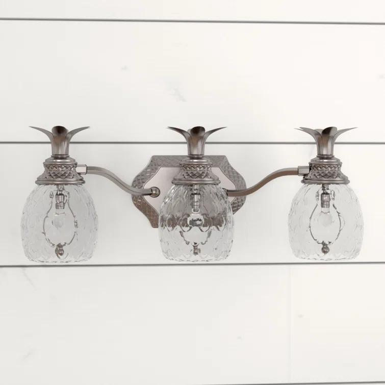 Plantation 3-Light Pineapple Bath Vanity Fixture