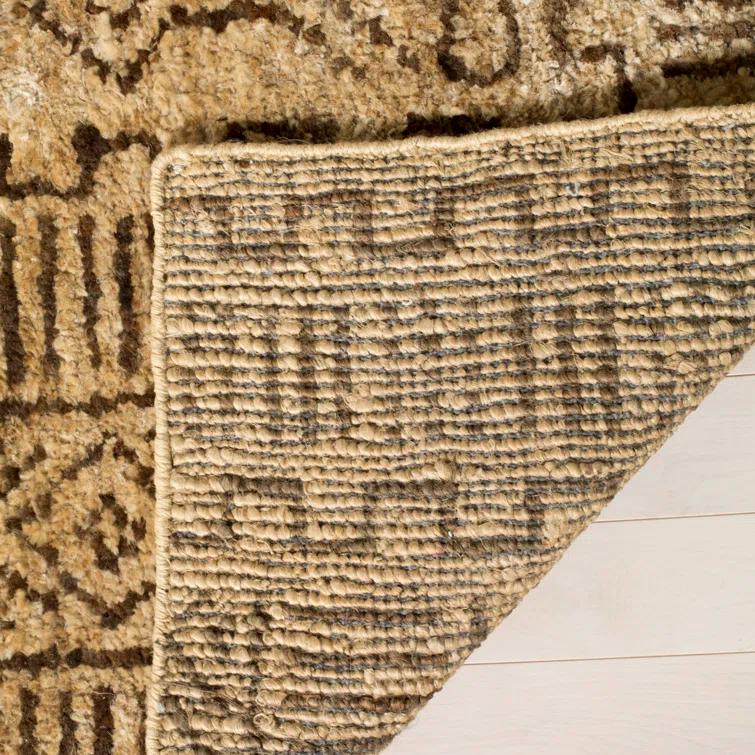 Hand-Knotted Tribal Jute 4' x 6' Area Rug in Earth Tones