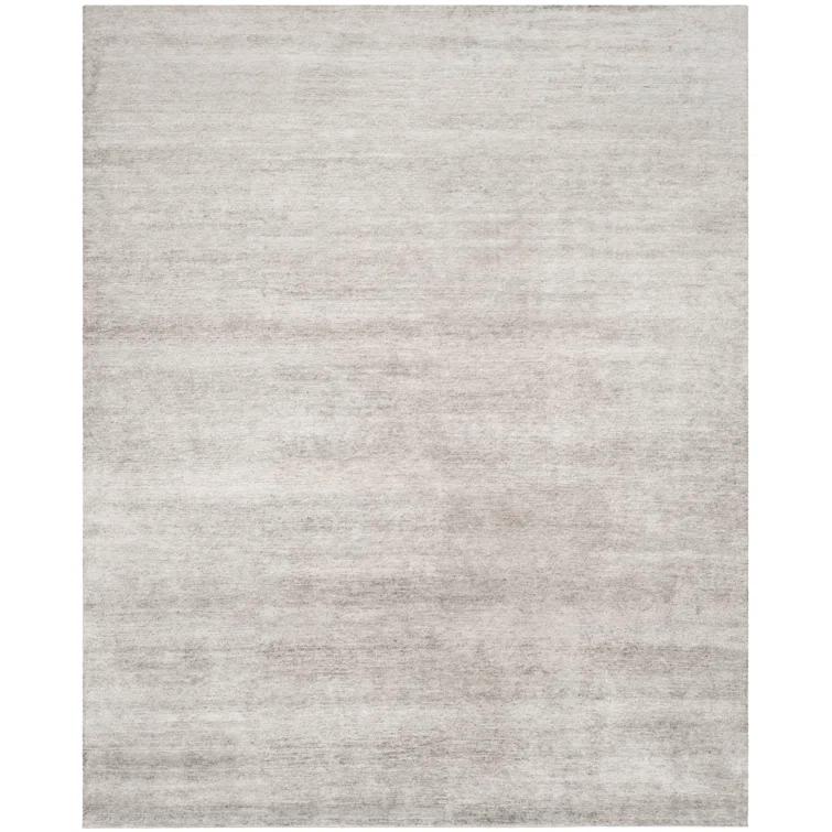 Fairfax Heathered Gray 6' x 9' Hand-Knotted Viscose and Cotton Rug