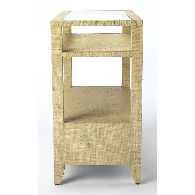 Butler Specialty Company Amelle Raffia Console Table In Beige