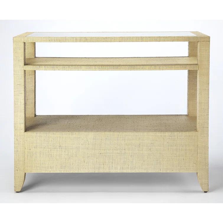 Butler Specialty Company Amelle Raffia Console Table In Beige