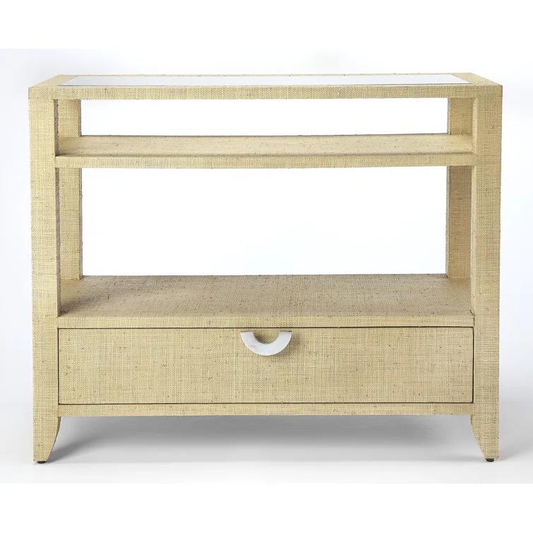 Butler Specialty Company Amelle Raffia Console Table In Beige