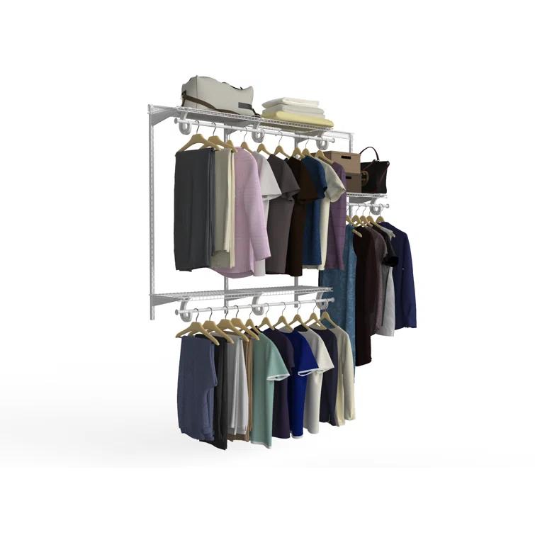ShelfTrack 48" W - 72" W Closet System Starter Kit
