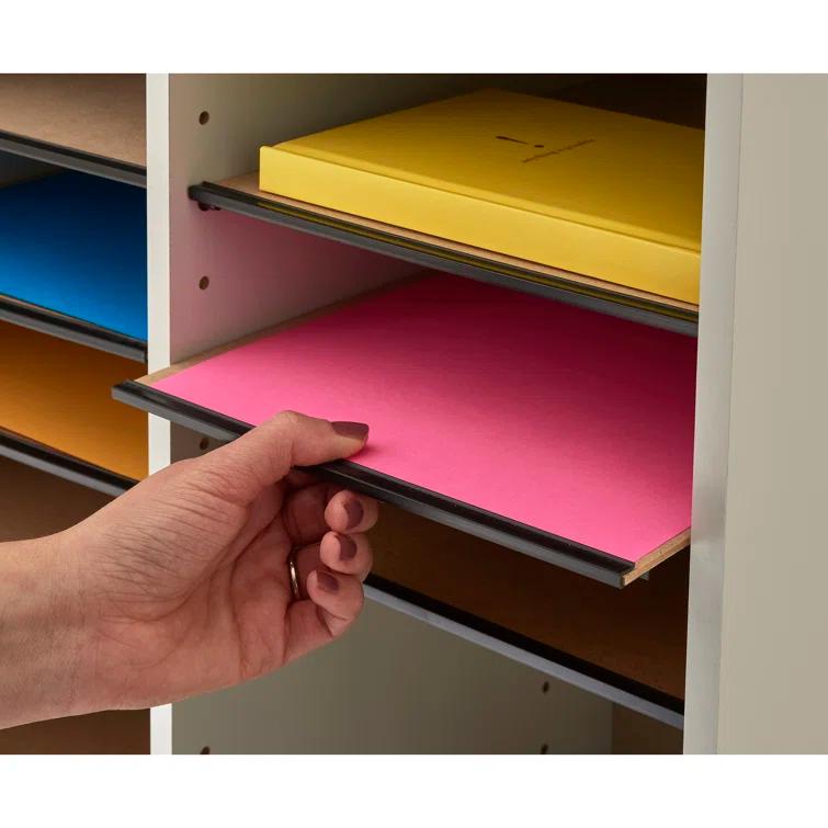 Safco® Adjustable Compartment Wood Literature Orga Literature Sorter
