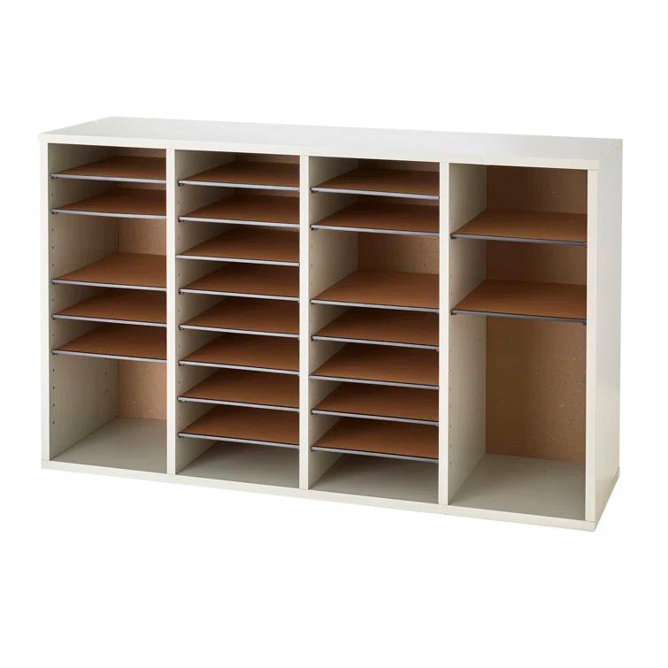 Safco® Adjustable Compartment Wood Literature Orga Literature Sorter