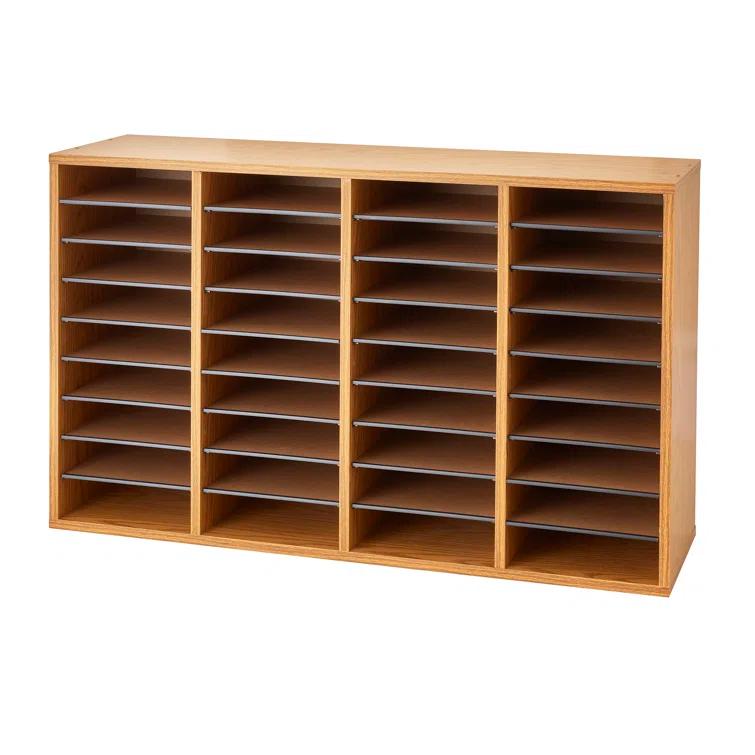 Safco® Adjustable Compartment Wood Literature Orga Literature Sorter