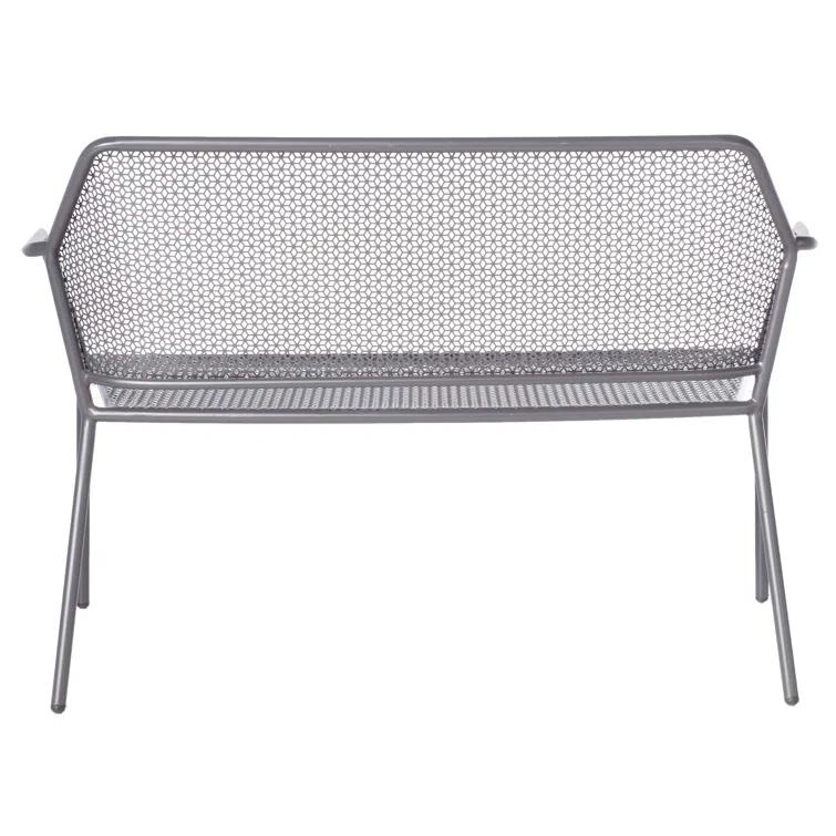 Alfresco Home Martini Patio Bench in Pencil Point