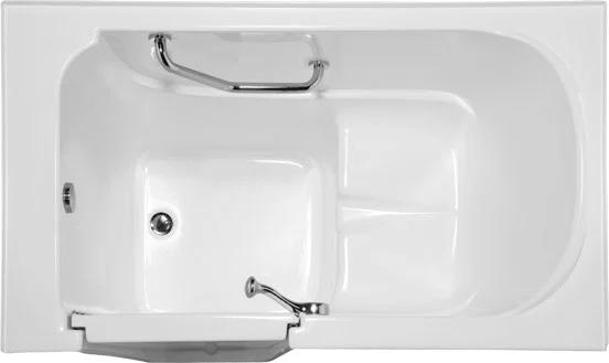 Hydro Systems Lifestyle 5230 Walk-In Tub Life Style 52" x 30" Walk in Soaking Acrylic Bathtub with Integrated Seat WAL5230GTO-WHI-WOV.WHI