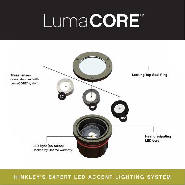 Hinkley Shielded Brown Low Voltage Hardwired Well Light
