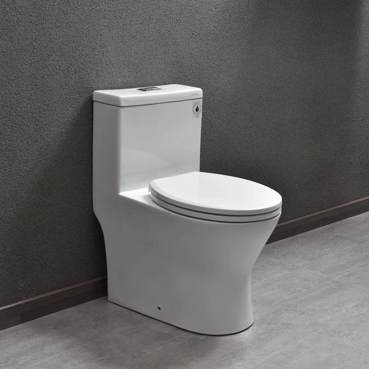 1.28 GPF Space Saving Round Compact One-Piece Toilet (Seat Included)