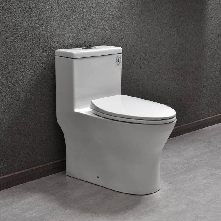 1.28 GPF Space Saving Round Compact One-Piece Toilet (Seat Included)