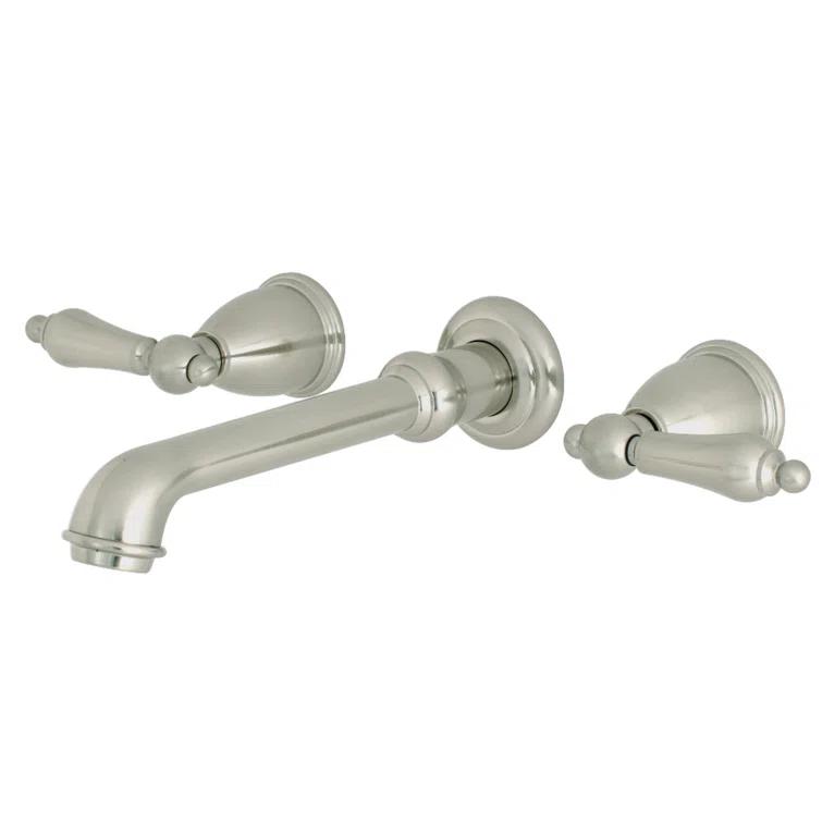 Kingston Brass English Country Two-Handle 3-Hole Wall Mount Bathroom Faucet