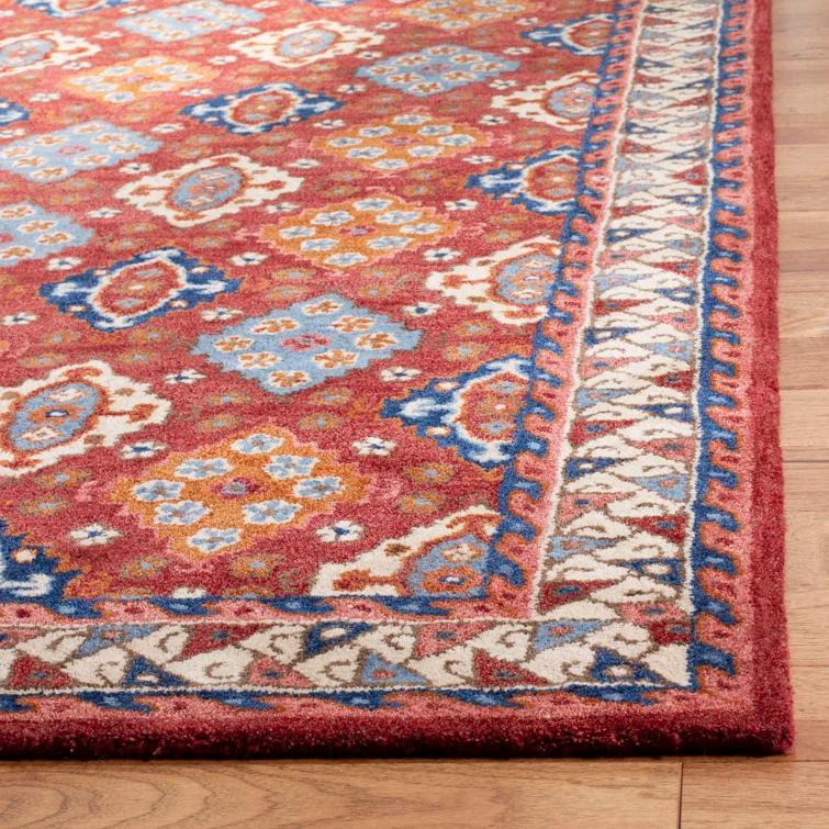 Antiquity AT509 Hand Tufted Area Rug - Red/Blue - 4'x6' - Safavieh.