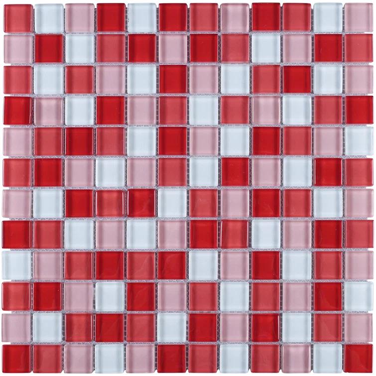 Supreme Tile Glare 11.82 in. x 11.82 in. Squares Glossy Glass Mosaic Tile