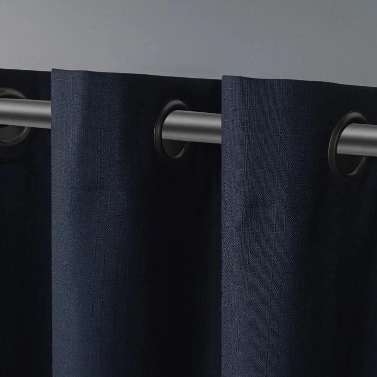 Loha GT Aaliyah Solid Color Semi-Sheer Grommet Curtain Panels