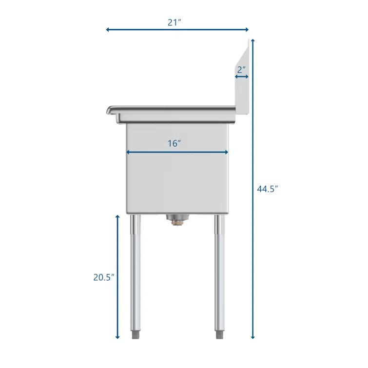 33" x 21" Freestanding Service Sink