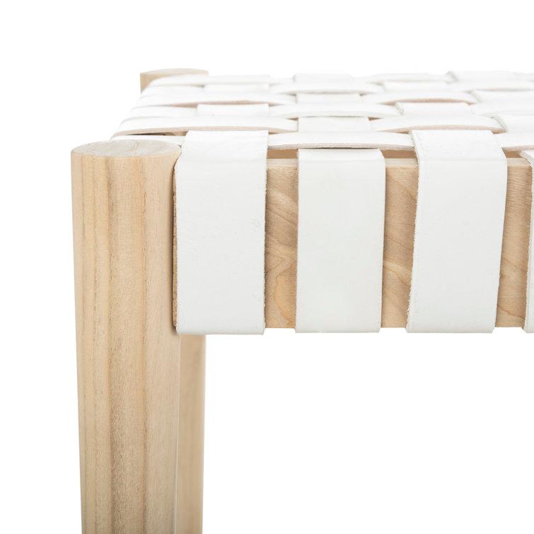 Orin 47" Woven Leather Bench