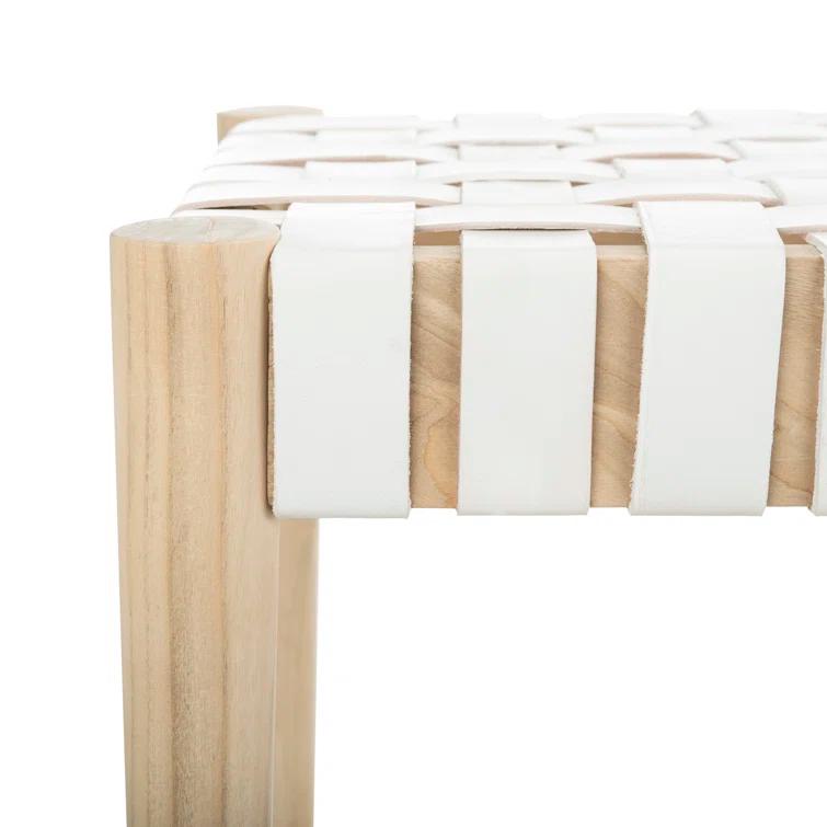 Orin 47" Woven Leather Bench