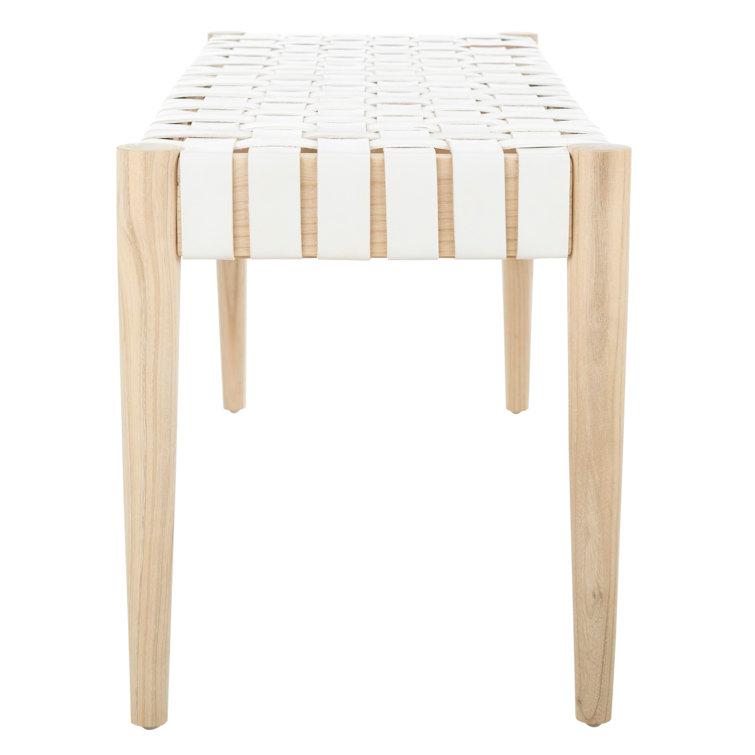 Orin 47" Woven Leather Bench