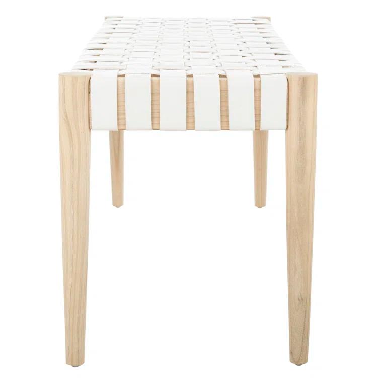 Orin 47" Woven Leather Bench