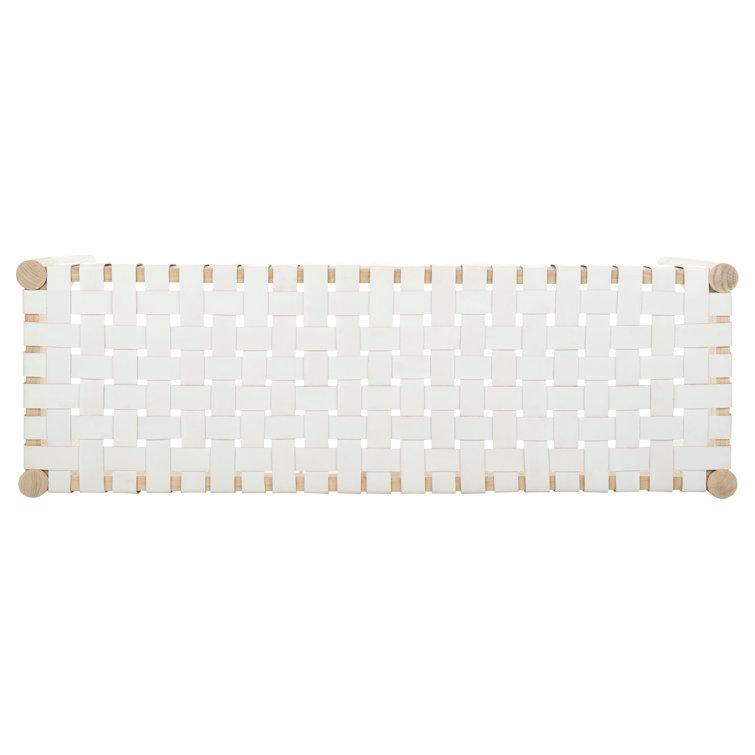 Orin 47" Woven Leather Bench