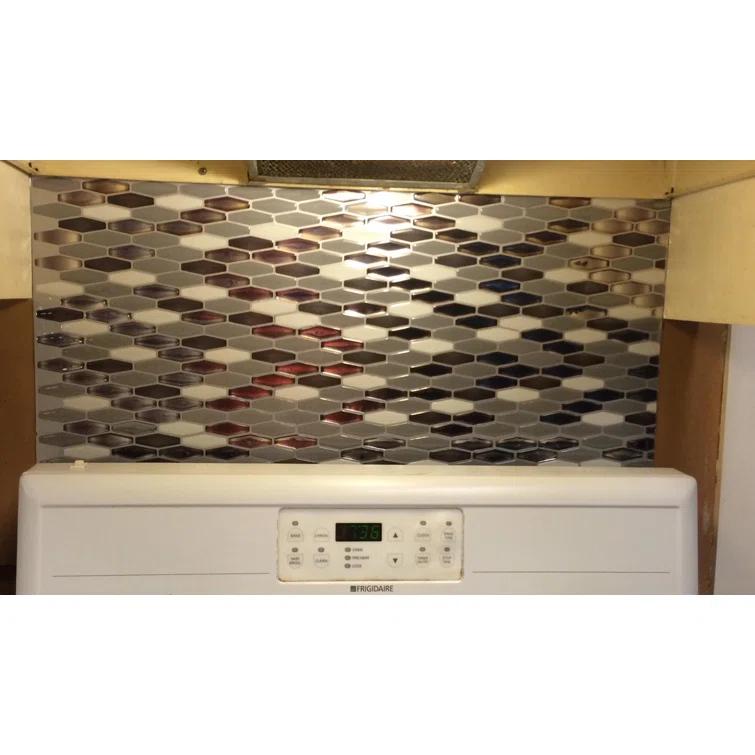 Art3d 0.6'' W x 2.4'' L PVC Peel and Stick Mosaic Tile