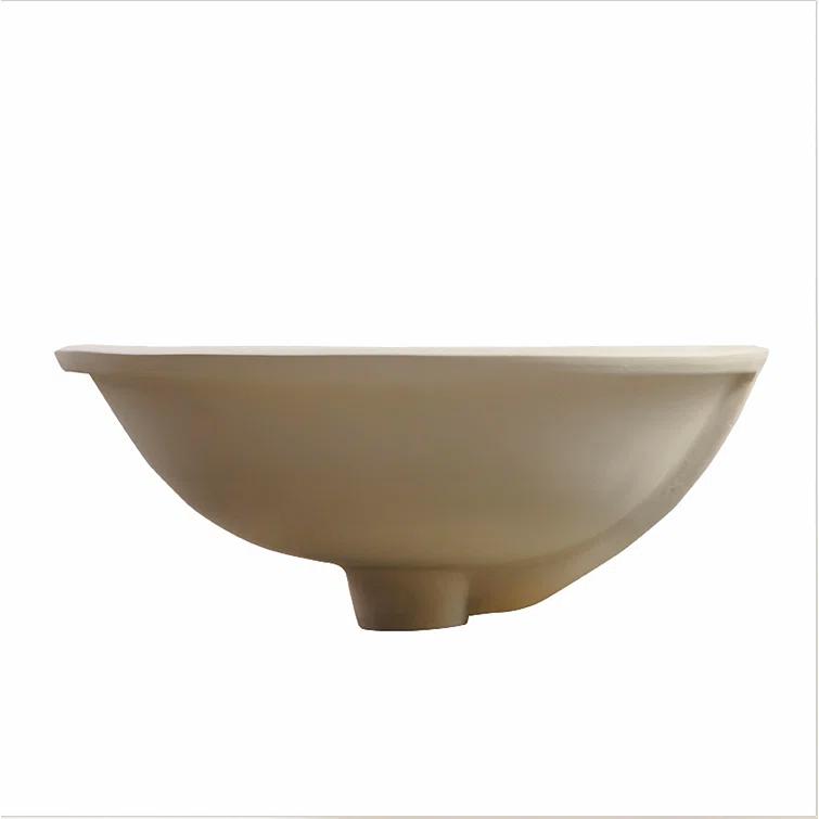 Safavieh Nerida 16.92'' White Ceramic Circular Bathroom Sink with Overflow