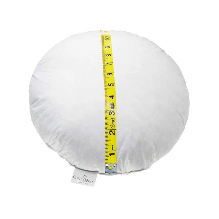 ComfyDown 95% Feather 5% Down Round Decorative Pillow Insert Sham Stuffer