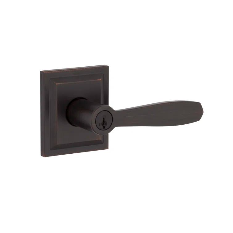 Baldwin Torrey Low Profile Rose Keyed Entry Lever Featuring Smartkey in VB