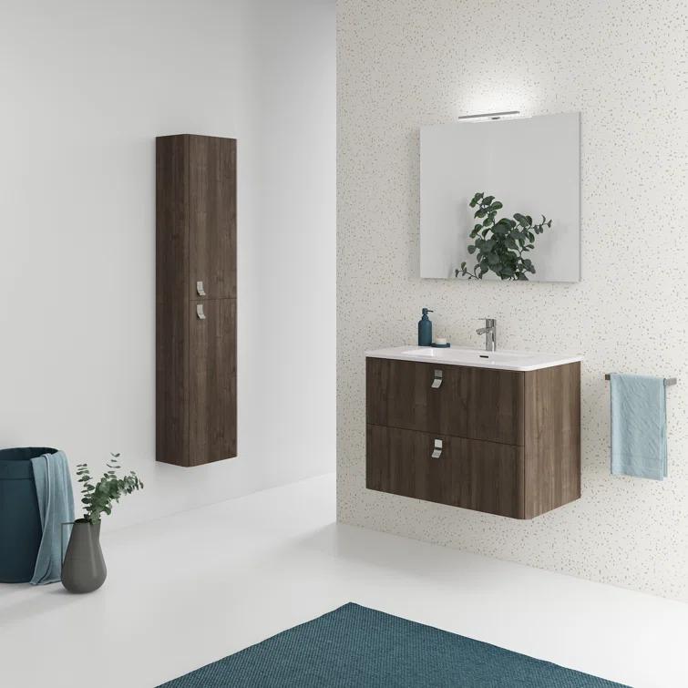 WS Bath Collections Concert 31.9'' Single Bathroom Vanity with Ceramic Top
