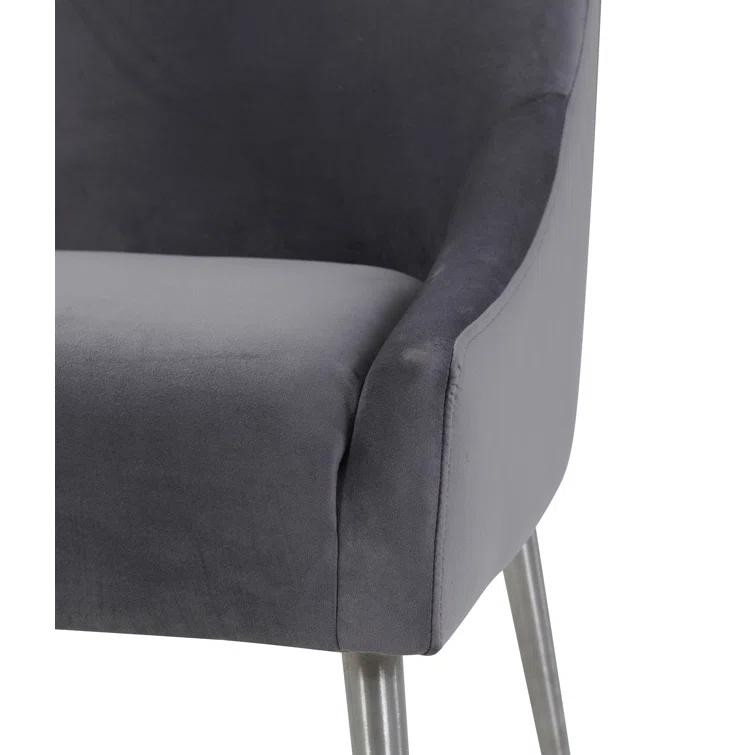 Beatrix 19'' H Velvet Upholstered Metal Parsons Chair