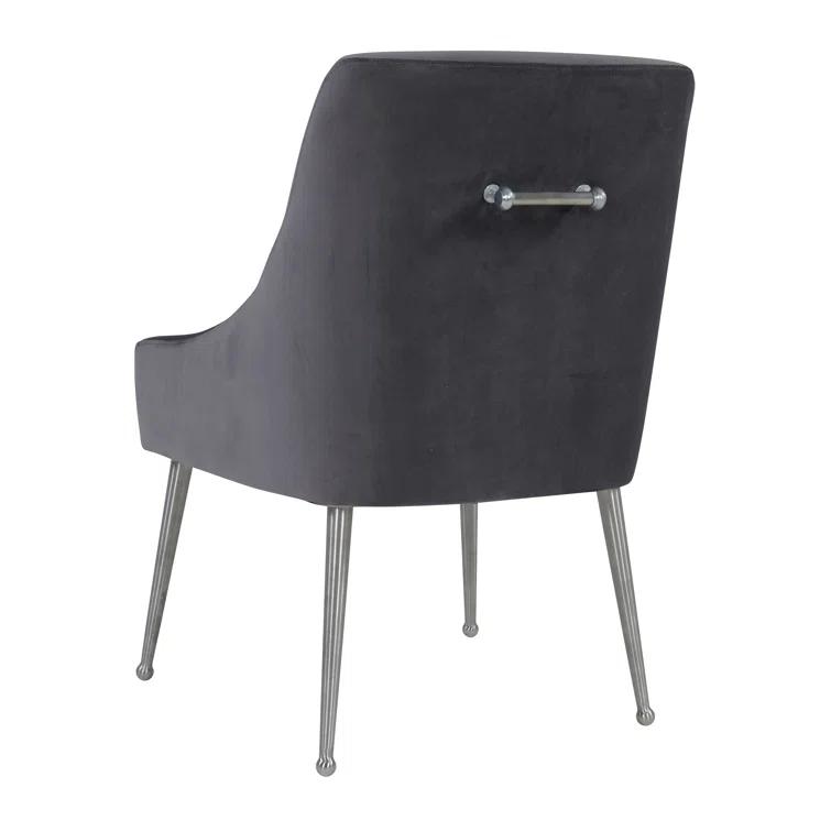 Beatrix 19'' H Velvet Upholstered Metal Parsons Chair