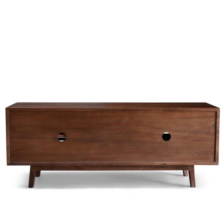 Gallery Solid Walnut Mid Century Modern TV Stand for TVs up to 60"