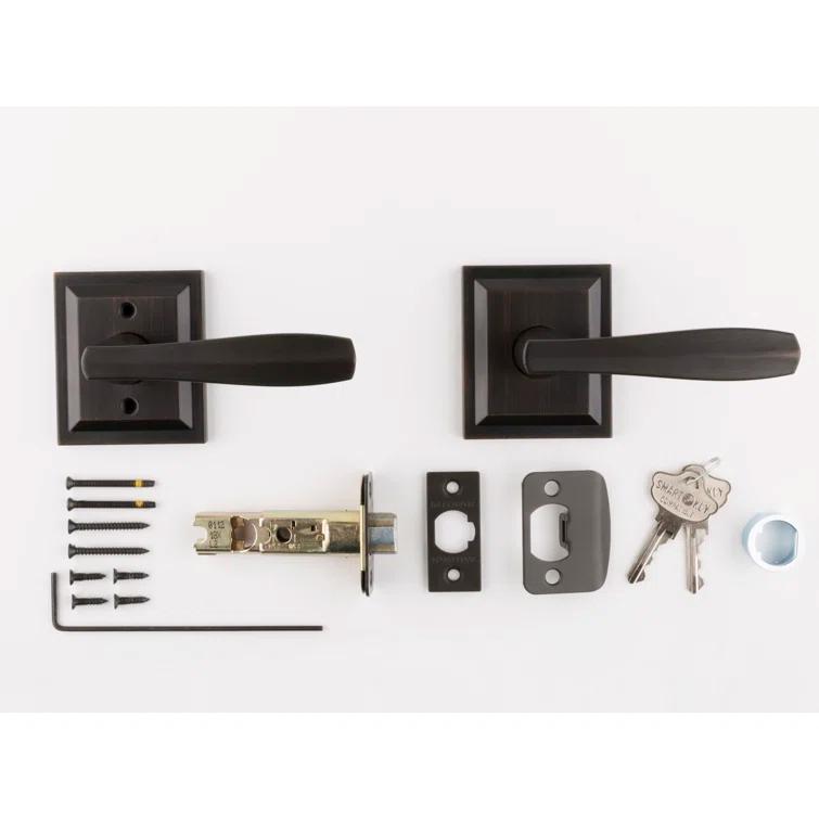 Baldwin Torrey Low Profile Rose Keyed Entry Lever Featuring Smartkey in VB