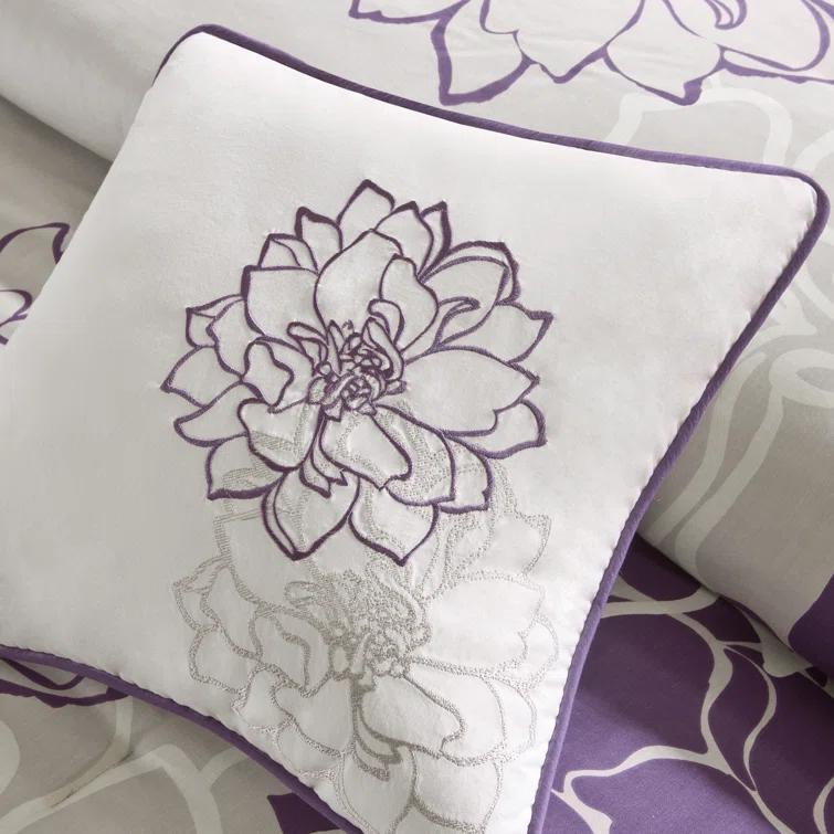 Madison Park Lola 7 Piece Floral Cotton Comforter Set